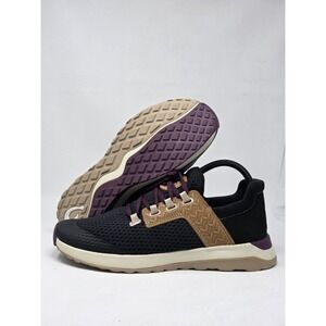 Olukai Womens Size 9.5 Wailuku Black Knit Mesh Shoes Sneakers Lace-Up Walking